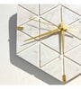 White Hexagon Marble Wall Clock