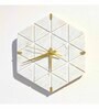 White Hexagon Marble Wall Clock