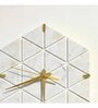 White Hexagon Marble Wall Clock