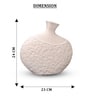 White Imperial Grace Ceramic Amphora Shaped Vase