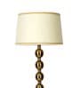 White Iron & Cloth Shade Club Floor Lamp With Iron Base