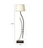 White Iron & Cloth Shade Club Floor Lamp With Iron Base