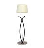 White Iron & Cloth Shade Club Floor Lamp With Iron Base