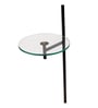 Gilford White Cloth Shade Shelf Floor Lamp With Iron & Glass Base