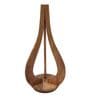 White Cloth Shade Club Floor Lamp With Mango wood Base