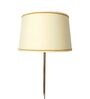 White Iron & Cloth Shade Shelf Floor Lamp With Iron Base