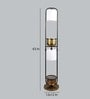 Hubert White Metal and Fabric Shade Shelf Floor Lamp With Metal Base