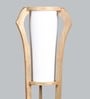 White Cloth Shade Column Floor Lamp With Wood Base