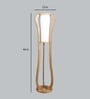 White Cloth Shade Column Floor Lamp With Wood Base
