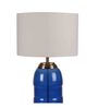 Mabel White Cloth Shade Night Lamp With Glass Base