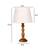 Lolita White Cloth Shade Night Lamp With Mango wood Base