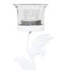 White Iron Lyon Candle Holder