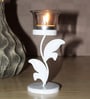 White Iron Lyon Candle Holder