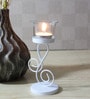 Bezalel White Iron Table Tea Light Holder