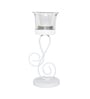 Bezalel White Iron Table Tea Light Holder