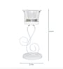 Bezalel White Iron Table Tea Light Holder