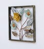 Glisp White Iron Leaf Frem Penal Wall Art