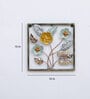 Glisp White Iron Leaf Frem Penal Wall Art