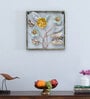 Glisp White Iron Leaf Frem Penal Wall Art