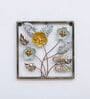 Glisp White Iron Leaf Frem Penal Wall Art