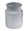 White Iron Metal Speckle Finish Flower vase (6.39 inch)