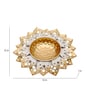 Gold & White Flower Cut Urli
