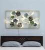 White Iron Water Lilly Frame Metal Wall Art
