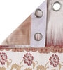 White Jacquard Floral Light Filtering Eyelet 7 Feet Door Curtain
