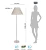 White Jute Conical Shade Steel Floor Lamp Steel Base