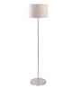White Jute Drum Shade Steel Floor Lamp Steel Base