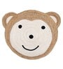 White Jute 3 Ft Round Carpet with Pompoms