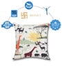 White Jute Animal 16x16 inches Cushion Covers Set of 5