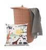 White Jute Animal 16x16 inches Cushion Covers Set of 5