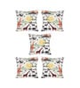 White Jute Animal 16x16 inches Cushion Covers Set of 5