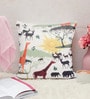 White Jute Animal 16x16 inches Cushion Covers Set of 5