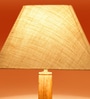 White Jute Conical Wooden Floor Lamp