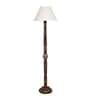 White Jute Conical Wooden Floor Lamp