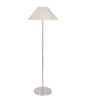 White Jute Coolie Shade Floor Lamp Steel Base