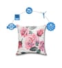 White Jute Floral 16x16 inches Cushion Cover (5Pc)