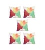 White Jute Floral 40x40 inches Cushion Covers Set of 5