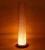 White Jute Parchment Shade Column Floor Lamp With Wood Base