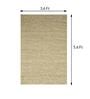White Jute Plain Solids 4ft x 6ft Hand Woven Carpet
