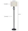 Ravenna White Jute Shade Club Floor Lamp With Iron Base