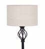 Ravenna White Jute Shade Club Floor Lamp With Iron Base