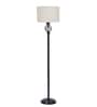 Ravenna White Jute Shade Club Floor Lamp With Iron Base