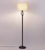 Ravenna White Jute Shade Club Floor Lamp With Iron Base