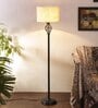 Ravenna White Jute Shade Club Floor Lamp With Iron Base