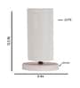 White Jute table lamp with White wood base -12