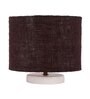White Jute Table Lamp with White wood base -35