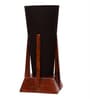 White Jute Table Lamp With Wood Base